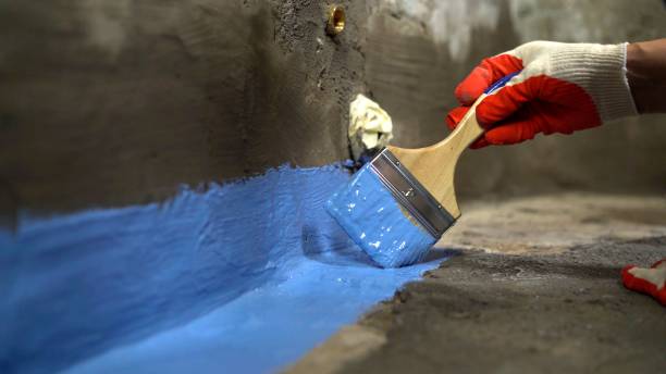 Commercial Waterproofing project at a Mark Center, OH business property by SJ Waterproofing Pros